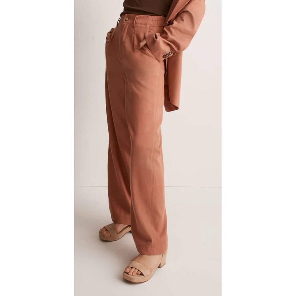 Madewell The Neale Straight Leg Pant Drapeweave Dried Rose NI613 Women's Size 2 - Picture 16 of 16